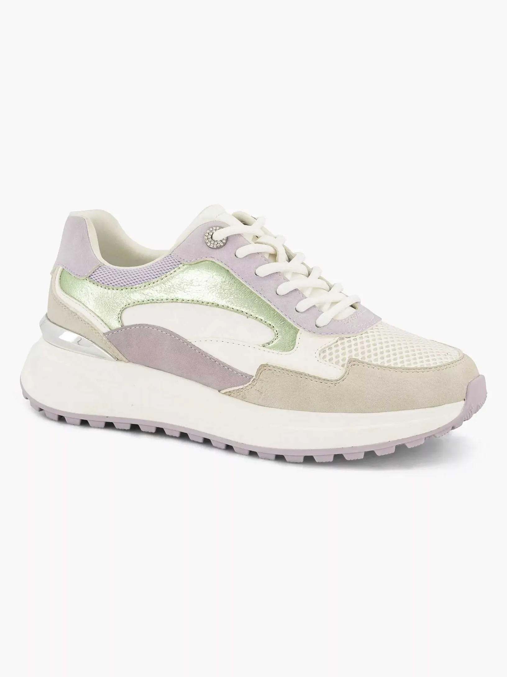 Beige Chunky Sneaker Glitter