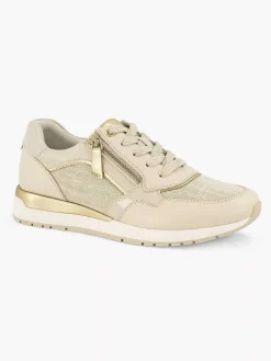 Beige Leather Comfort Sneaker