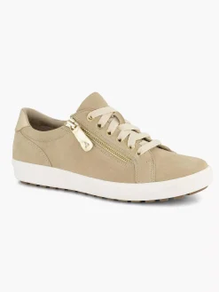 Beige Leather Comfort Sneaker