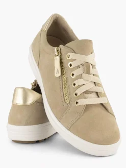 Beige Leather Comfort Sneaker