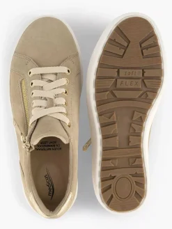 Beige Leather Comfort Sneaker