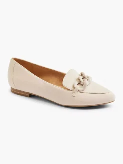 Beige Leather Loafer Decorative Necklace