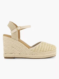 Beige Sandal Wedge Heel