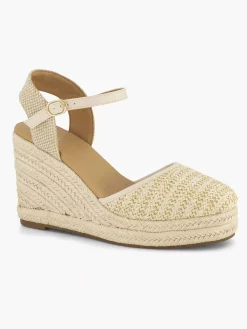 Beige Sandal Wedge Heel