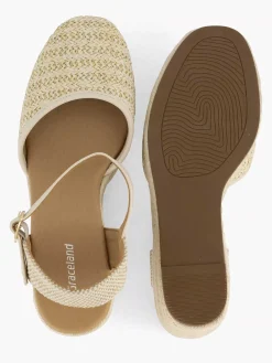 Beige Sandal Wedge Heel