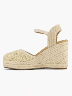 Beige Sandal Wedge Heel