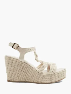 Beige Sandalette Wedge Heel