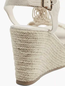 Beige Sandalette Wedge Heel