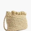 Beige Wicker Shoulder Bag