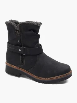 Black Ankle Boot Warmly Lined