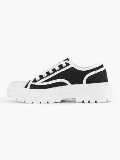 Black Canvas Chunky Sneaker