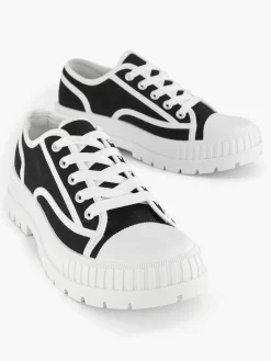 Black Canvas Chunky Sneaker