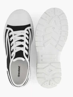 Black Canvas Chunky Sneaker