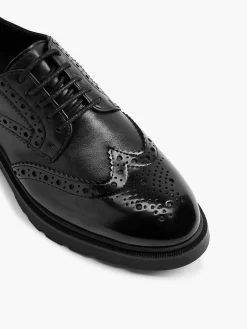 Black Chunky Lace-Up Shoe