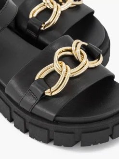 Black Chunky Sandal Jewelry Necklace