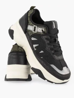 Black Chunky Sneaker Panther Print