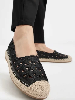 Black Espadrille Lace