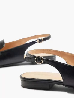 Black Flat Slingback Decorative Necklace