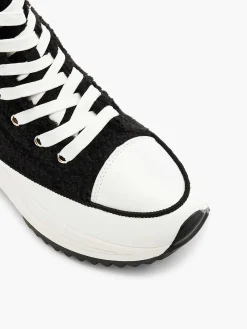 Black High Platform Sneaker Teddy