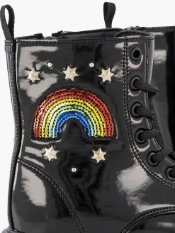 Black Lace Boot Rainbow