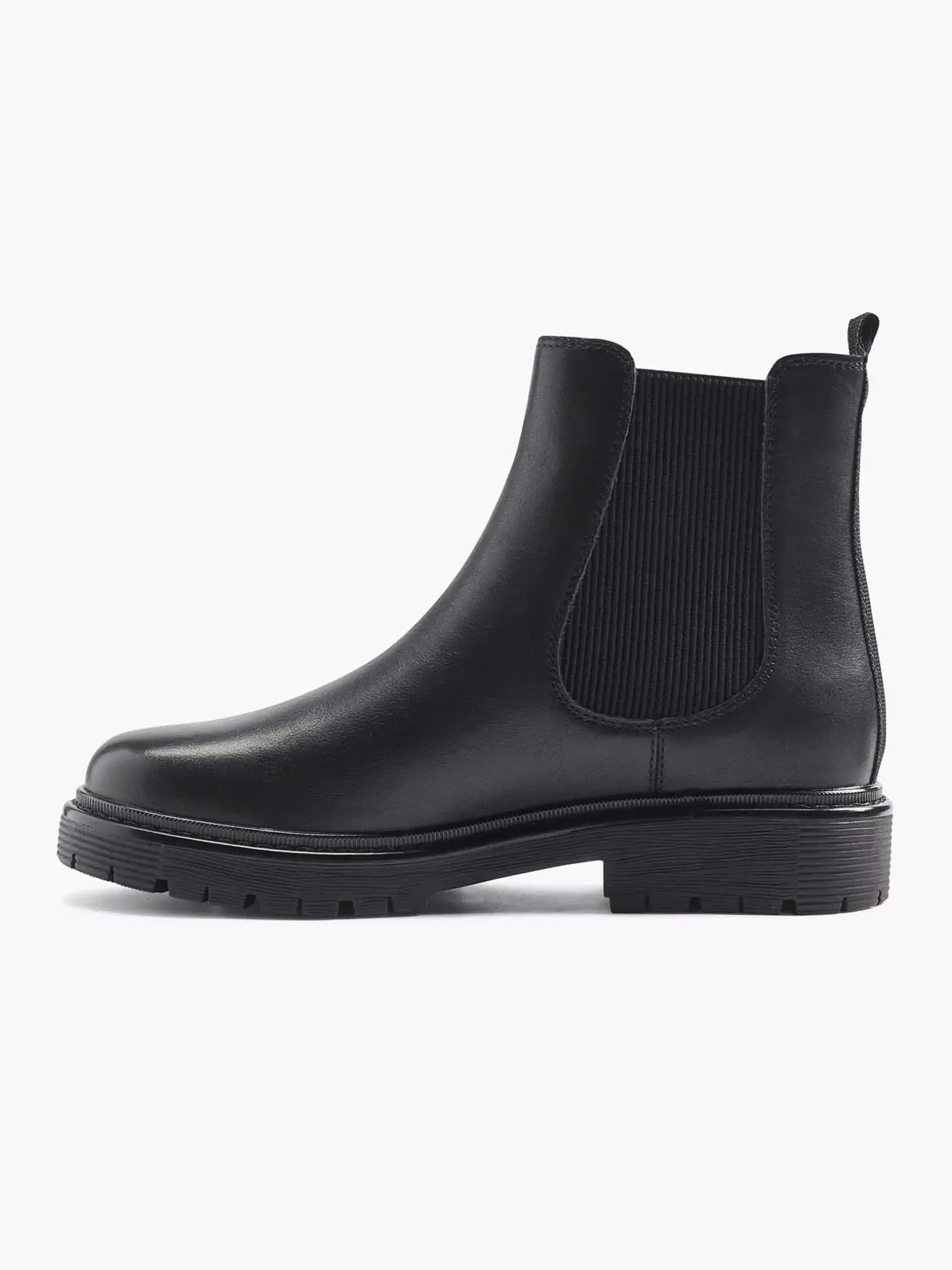 Black Leather Chelsea Boot