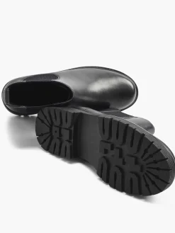 Black Leather Chelsea Boot