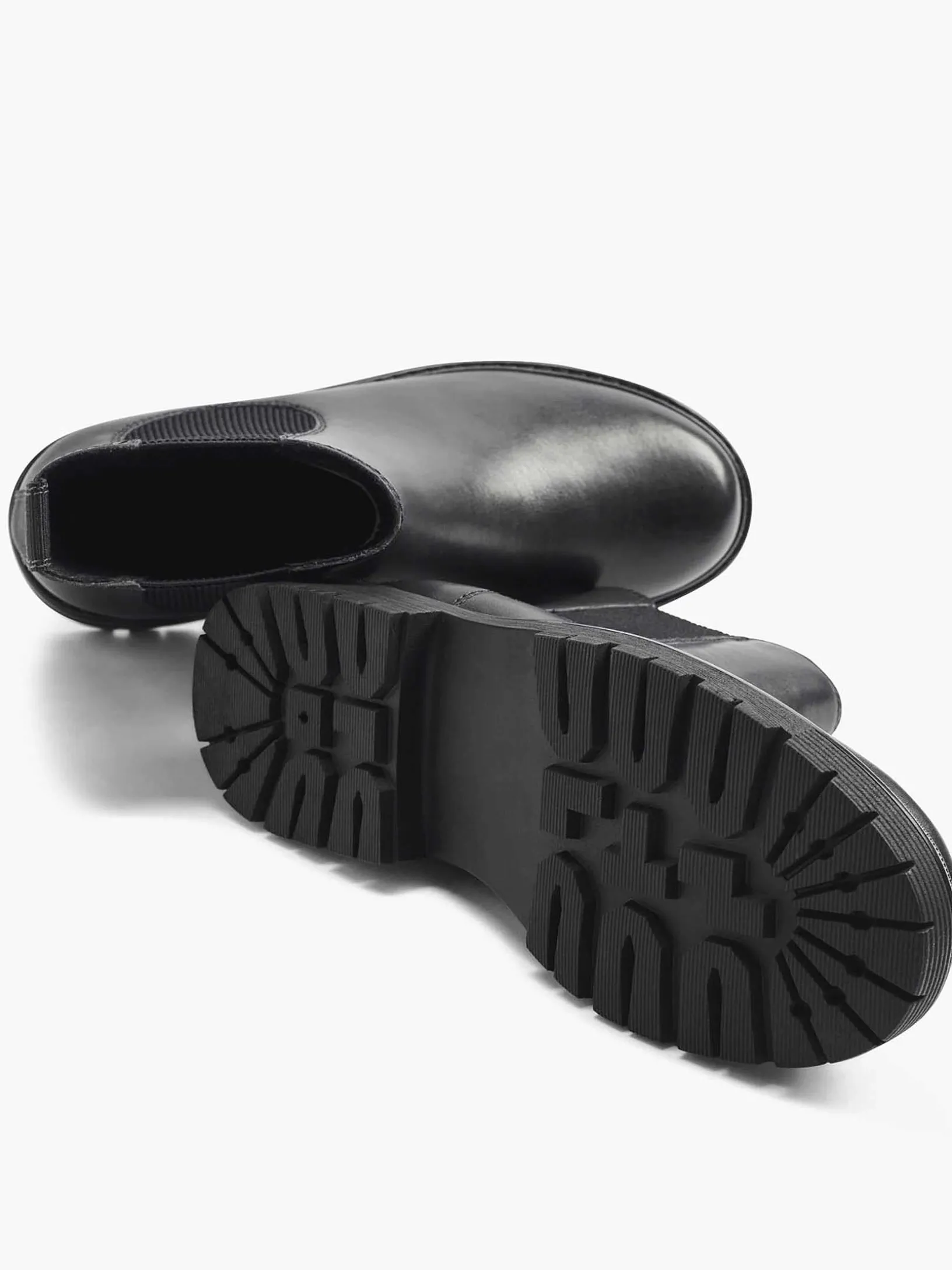 Black Leather Chelsea Boot