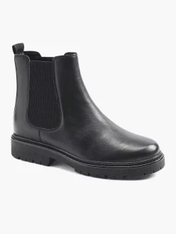 Black Leather Chelsea Boot