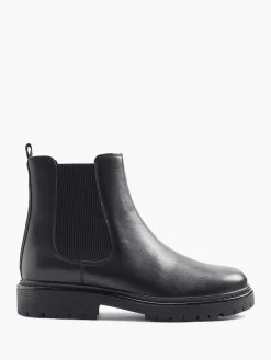 Black Leather Chelsea Boot