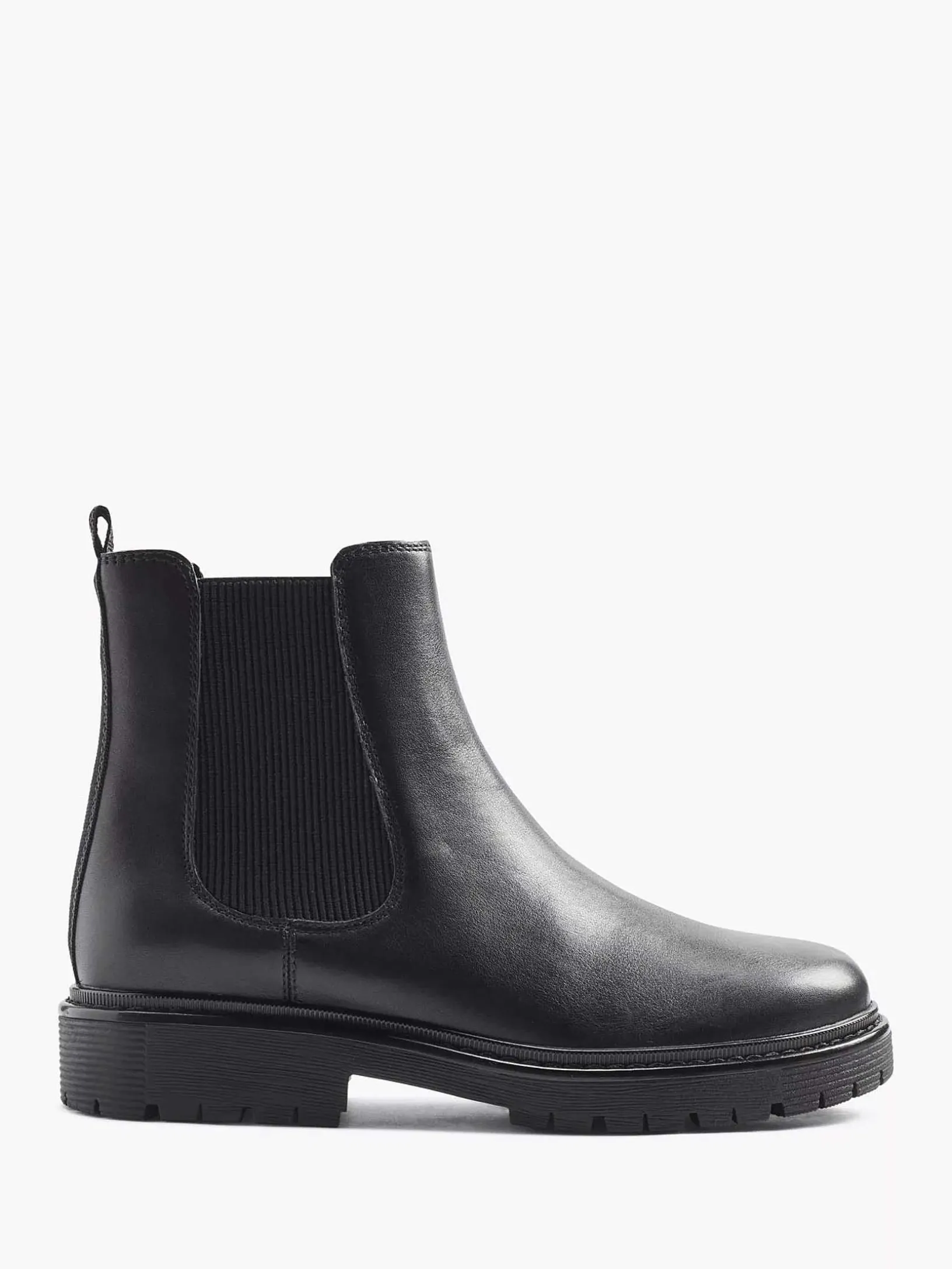 Black Leather Chelsea Boot