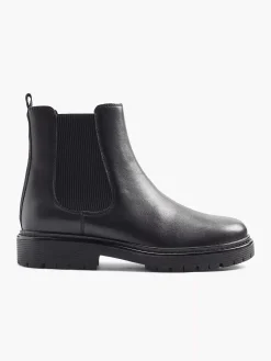 Black Leather Chelsea Boot
