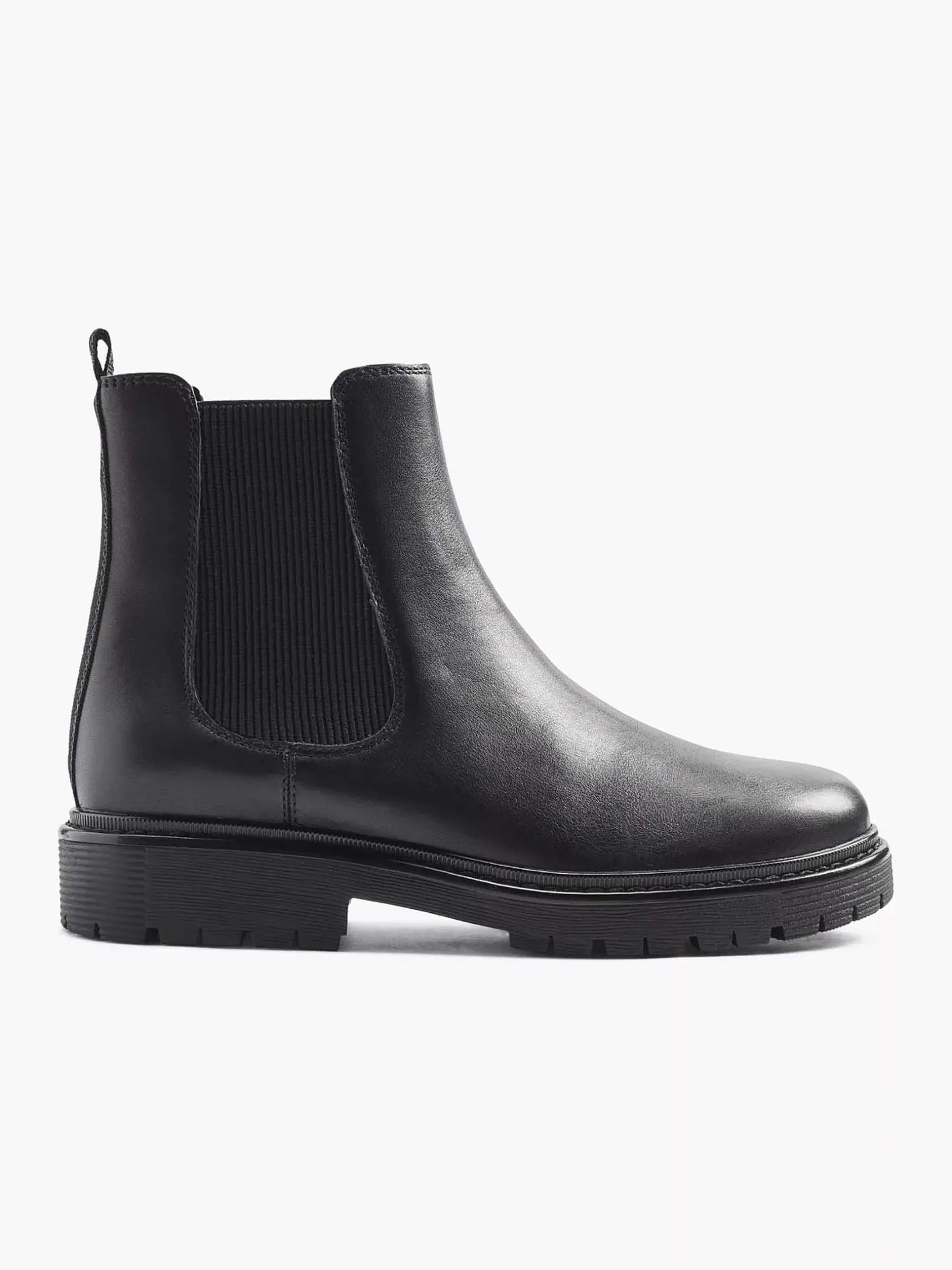 Black Leather Chelsea Boot