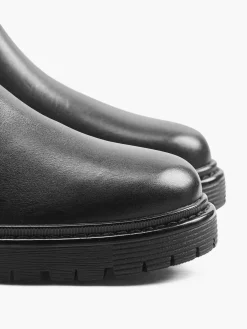 Black Leather Chelsea Boot
