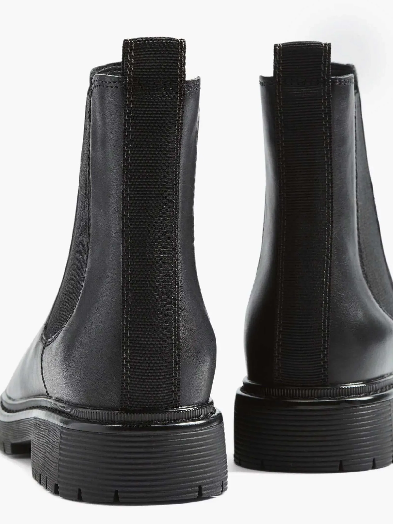 Black Leather Chelsea Boot