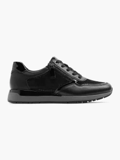 Black Leather Comfort Lace-Up Shoe