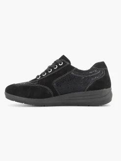 Black Leather Comfort Sneaker