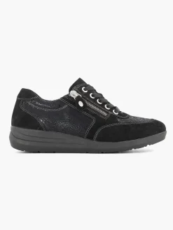 Black Leather Comfort Sneaker