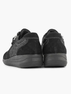 Black Leather Comfort Sneaker