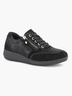 Black Leather Comfort Sneaker