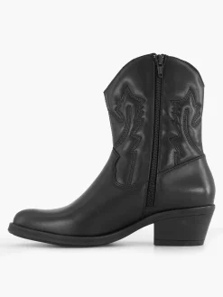 Black Leather Cowboy Boot