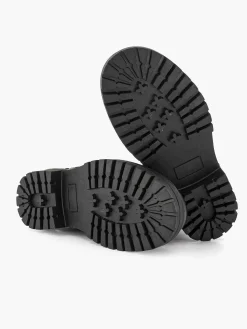 Black Leather Lace Boot