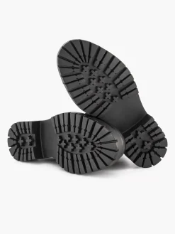 Black Leather Lace Boot