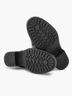 Black Leather Lace Boot