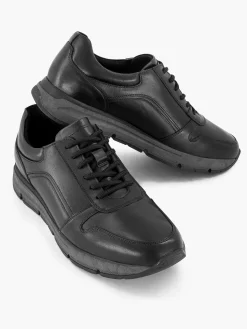 Black Leather Sneaker