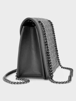 Black Padded Shoulder Bag