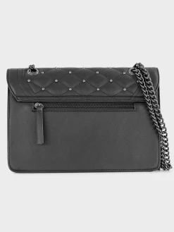 Black Padded Shoulder Bag