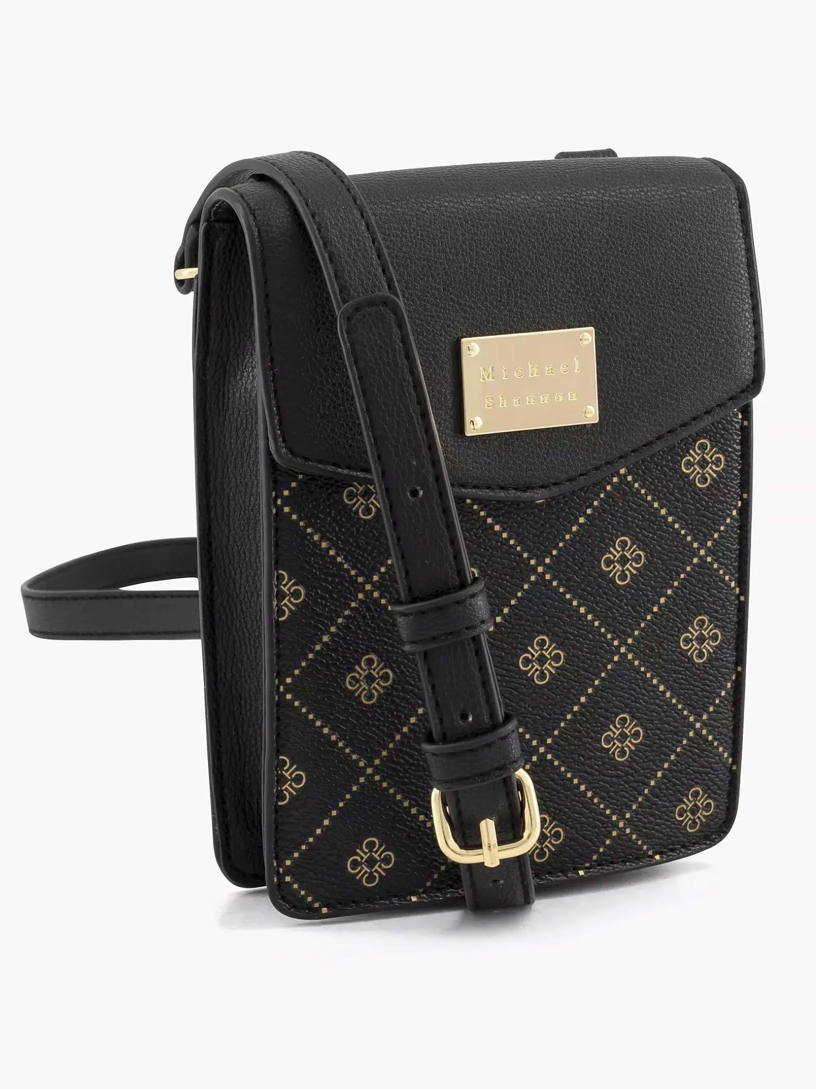 Black Phone Bag Print