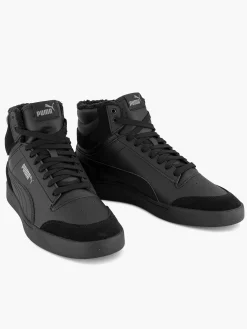 Black Puma Shuffle Mid Fur