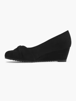 Black Pump Wedge Heel