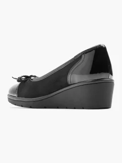 Black Pump Wedge Heel
